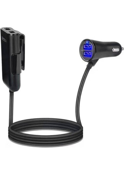 Qc3.0 Hızlı Şarj Araba Bir Dörtlü 4 Port USB Cep Telefonu Şarj Cihazı Araç Şarj Cihazı (Yurt Dışından) modelleri