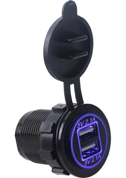 Linmy 4.2A 5V Çift 2 USB Şarj Soketi Adaptörü Dc 12V 24V Araba Motosiklet Için (Yurt Dışından)