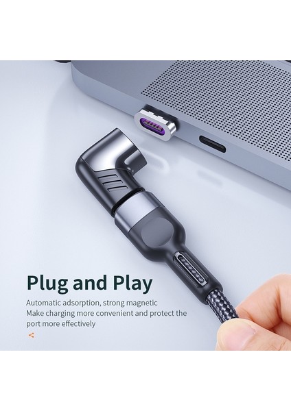 100W Pd USB C Tip C Manyetik Adaptör Hızlı Şarj USB Tip C Adaptör Mıknatıs Dönüştürücü Sağ Açı Usbc Tip C Konnektör (Yurt Dışından) fırsatları