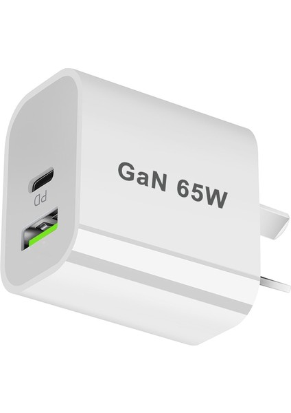 Duvar 65W Hızlı Şarj Cihazı Qc3.0 Gan Telefon Şarj Cihazı Usb-C Bağlantı Noktası Evrensel Tablet Dizüstü Bilgisayar Abd, Ab Ingıltere Au Tak Bloğu iPhone 13/12/11 Pro (Yurt Dışından)