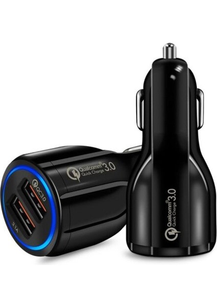 Qc 3.0 Hızlı Şarj Evrensel Fiş Araba Şarjı 3.1A Araç Şarjı Çift USB Qc3 0 Araç Şarjı Telefon Için Hızlı Şarj (Yurt Dışından)