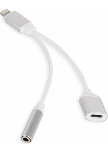 Iphone Ikisi Bir Arada Çift Aydınlatma Arayüzleri Kulaklık Adaptör Kablosu (Yurt Dışından)
