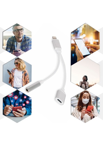 Iphone Ikisi Bir Arada Çift Aydınlatma Arayüzleri Kulaklık Adaptör Kablosu (Yurt Dışından) modelleri