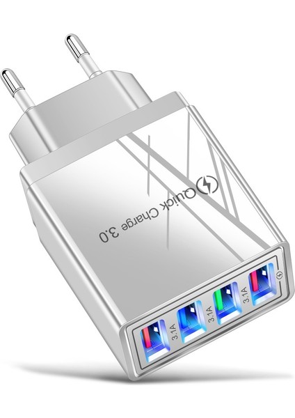 Qc3.0 4 Bağlantı Noktalı USB Şarj Cihazı Hızlı Şarj Kabuk Adaptörü Tablet Taşınabilir Duvar Hp Hızlı Şarj Cihazı (Yurt Dışından) fiyatları