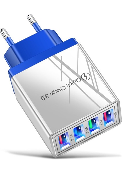 Qc3.0 4 Bağlantı Noktalı USB Şarj Cihazı Hızlı Şarj Kabuk Adaptörü Tablet Taşınabilir Duvar Hp Hızlı Şarj Cihazı (Yurt Dışından) fırsatları