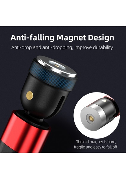 Zuıdıd 540 Döndür Manyetik Kablo Hızlı Şarj Mıknatıs Şarj Mikro USB C Tipi Kablo Cep Telefonu Tel Kablosu iPhone Xiaomi Için (Yurt Dışından) fırsatları