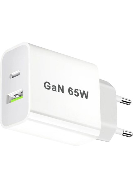 Ingiltere/au/ab/abd USB C Şarj Cihazı 65W Pd 3.0 Gan Şarj Cihazı C Tipi Güç Adaptörü, 2 Bağlantı Noktalı Hızlı Duvar Şarj Cihazı ile iPhone 13 USB ile Uyumlu (Yurt Dışından) fırsatları