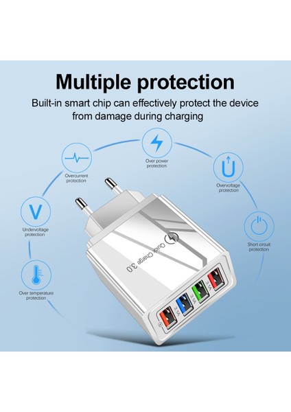 IPhone 14 Şarj Cihazı 3.0 Telefon Adaptörü Duvar Mobil Samsung Xiaomi Huawei Mi Tabletler Için Hızlı Şarj USB Şarj Cihazı Evrensel (Yurt Dışından) modelleri