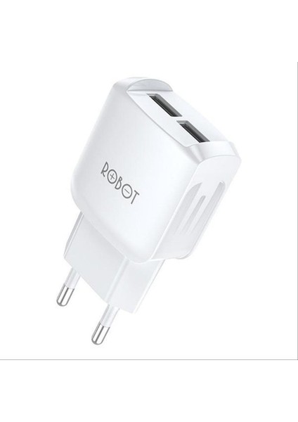 (ROBOT)2.4A Çift USB Portlu Hızlı Şarj Akıllı Şarj Adaptörü R-Tk6 (Yurt Dışından)
