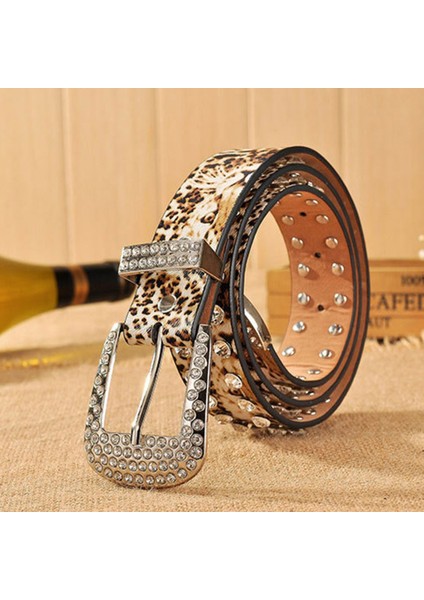 Moda Kadın Leopar Taklidi Kakma Yumuşak Suni Deri Kemer Tokası Kemer Cowgirl Bel Kemeri Metal Toka Kemer (Yurt Dışından) modelleri