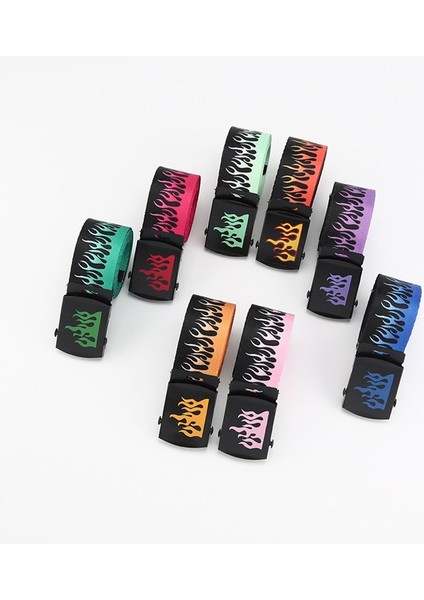 60 Stilerkek Kadın Serin Hip-Hop Alev Baskı Kanvas Kemer Moda Eğlence Kayışı Naylon Dokuma Askeri Eğitim Kamuflaj Açık Havada (Yurt Dışından) fırsatları