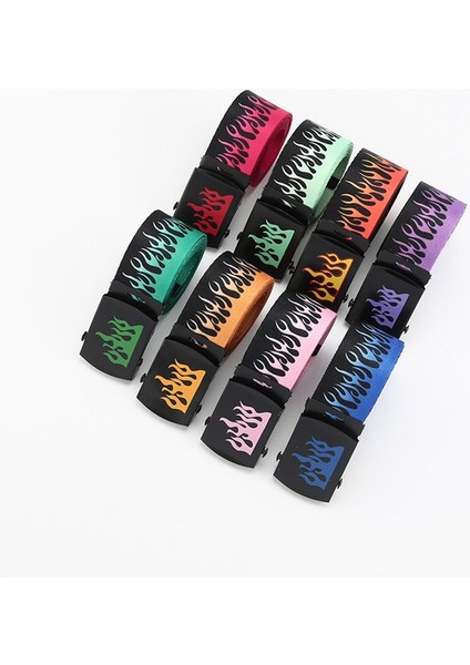 60 Stilerkek Kadın Serin Hip-Hop Alev Baskı Kanvas Kemer Moda Eğlence Kayışı Naylon Dokuma Askeri Eğitim Kamuflaj Açık Havada (Yurt Dışından) indirimleri