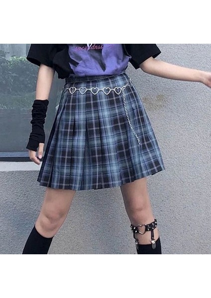 Gotik Punk Kemer Pantolon Bel Zinciri Kadın Aşk Kalp Içi Boş Kuşak Kız Için Hip Hop Harajuku Lolita Moda Ince Bel Kemerleri (Yurt Dışından) fiyatları