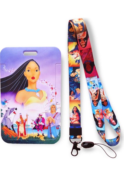 Disney Pocahontas Kadın Kart Tutucu Iş Rozeti Kart Kasa Çerçevesi Abs Çalışan Kılıf Kapak Öğrenci Kordon Isim Kartı Tutucusu (Yurt Dışından)
