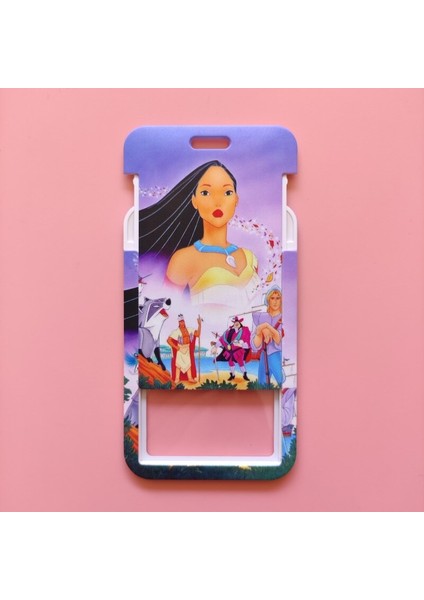 Disney Pocahontas Kadın Kart Tutucu Iş Rozeti Kart Kasa Çerçevesi Abs Çalışan Kılıf Kapak Öğrenci Kordon Isim Kartı Tutucusu (Yurt Dışından) fırsatları