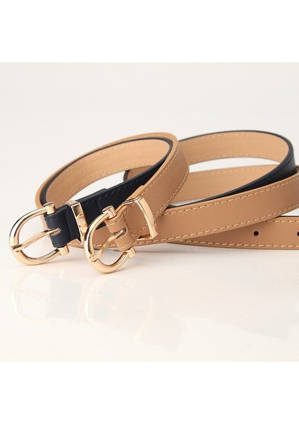 2022 Yeni Moda Geperforeerde Gesp Vrouwen Riem Luxe Tasarımcı Riem Jeans Decoratieve Vrouwen Jurk Dunne Pu Leer Riem (Yurt Dışından) fırsatları