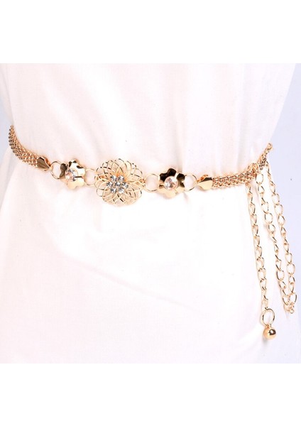 Moda Basit Zincir Kemer Kadın Bayan Yüksek Bel Altın Kemerler Kemer Parti Takı Elbise Metal Zincir Kemer (Yurt Dışından) fırsatları