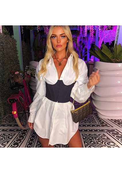 Kadın Moda Geniş Korse Bel Kemeri Bayanlar Elastik Slim Fit Bodycon Zarif Kadın Kuşak Gömlek Elbise Aksesuarları (Yurt Dışından) modelleri