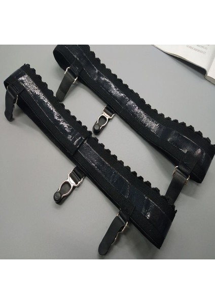 2 Adet/çift Bayan Elastik Anti Kayma Bacak Jartiyer Kemer Halkası Uyluk Yüksek Çorap Jartiyer 3 Klipler Cosplay Kostüm (Yurt Dışından)