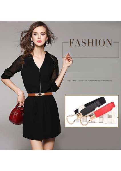 Sıcak Altın Yüzük Alaşım Toka Kuşak Ince Elastik Kemer Kadın Parti Kemer Elbise Şort Kot Etek Basit Kuşak (Yurt Dışından) modelleri