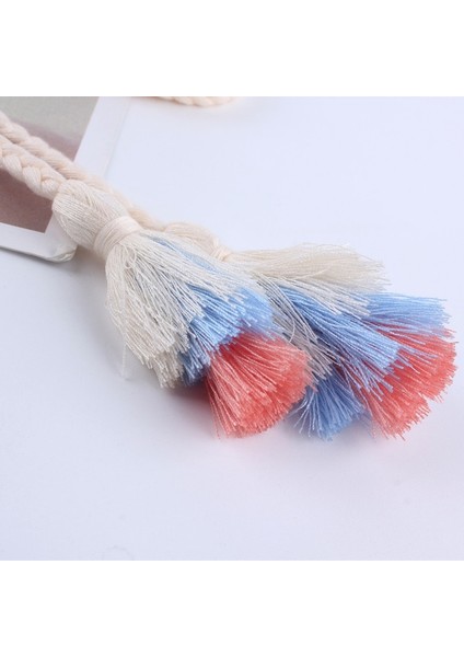 Moda Kadın Dokuma Kemer Ince Örgü Püskül Halat Bel Kemerleri Elbiseler Için Kemer Düğüm Dekore Edilmiş Pamuk Ip (Yurt Dışından) indirimleri