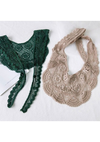 Kore Dantel Eşarp Kadın Retro Üçgen Şal Sarar Kızlar Başörtüsü Çiçek Örgü Tığ Işi Şal Atkısı Içi Boş Katı Bandana (Yurt Dışından) fırsatları