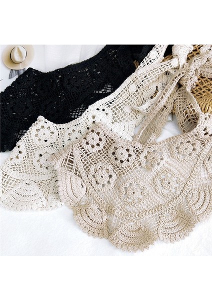 Kore Dantel Eşarp Kadın Retro Üçgen Şal Sarar Kızlar Başörtüsü Çiçek Örgü Tığ Işi Şal Atkısı Içi Boş Katı Bandana (Yurt Dışından) indirimleri