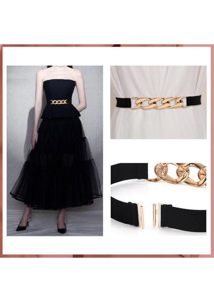 Altın Zincir Kemer Elastik Gümüş Metal Bel Kemerleri Kadınlar Için Yüksek Kaliteli Streç Kuşak Bayan Ceket Kemer 2022 (Yurt Dışından) fırsatları