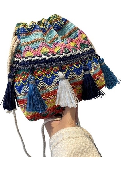 Yün Dokuma Bozuk Para Cüzdanı Omuz Çantası (Yurt Dışından)