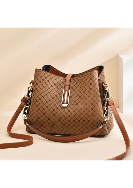 Popüler Desen Küçük Kadın Omuz Crossbody Kadın Kova Çanta (Yurt Dışından)