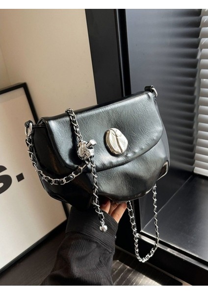 Tasarım Doku Retro Niş Çok Yönlü Zincir Çapraz Askılı Çanta (Yurt Dışından)