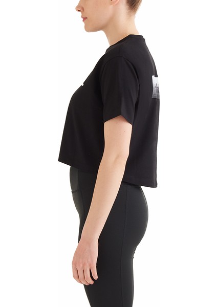 Csc Framed Halftone Logo Kadın Kısa Kollu T-Shirt modelleri