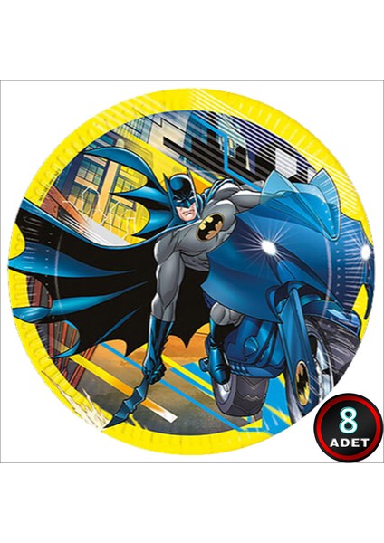 Batman Haydut Karton Tabak - 23CM x 8 Adet