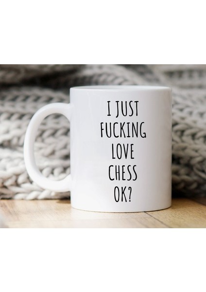 Ben Satrancı Seviyorum Ok Kupa - Satranç Kupa - Satranç si - Satranç Ingilizce Kupa Bardak