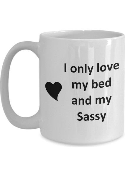 Sassy Lover Kupa - Kedi Köpek Kuş Evcil Hayvan Adı - Love My Sassy Adım - Ingilizce Kupa modelleri