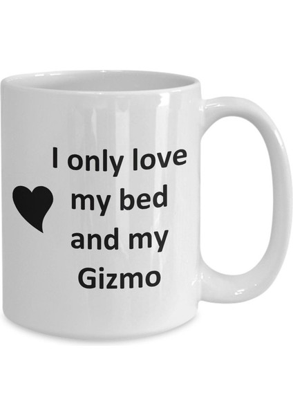 Gizmo Lover Kupa - Kedi Köpek Kuş Evcil Hayvan Adı - Love My Gizmo Adı Kahve - Ingilizce Kupa