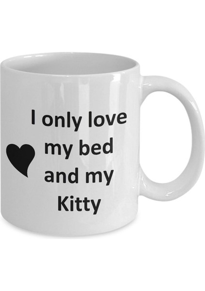 Kitty Lover Kupa - Kedi Köpek Kuş Evcil Hayvan Adı - Love My Kitty Adı Kahve - Ingilizce Kupa fiyatları