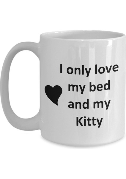 Kitty Lover Kupa - Kedi Köpek Kuş Evcil Hayvan Adı - Love My Kitty Adı Kahve - Ingilizce Kupa modelleri
