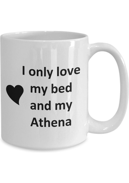 Athena Lover Kupa - Kedi Köpek Kuş Evcil Hayvan Adı - Love My Athena Adı - Ingilizce Kupa