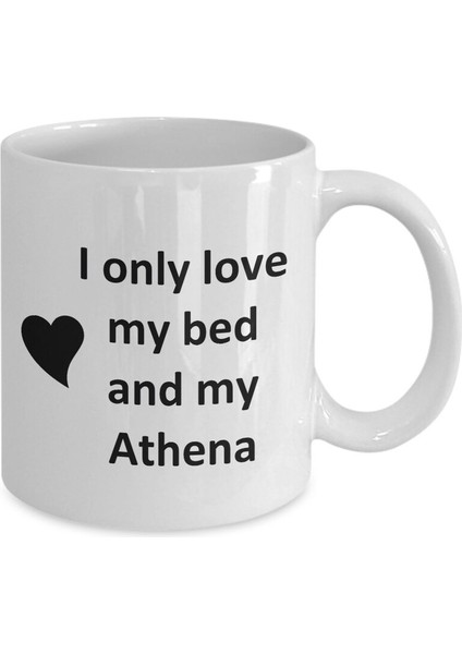 Athena Lover Kupa - Kedi Köpek Kuş Evcil Hayvan Adı - Love My Athena Adı - Ingilizce Kupa