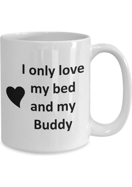 Buddy Lover Kupa - Kedi Köpek Kuş Evcil Hayvan Adı - Love My Buddy Adı Kahve -Ingilizce