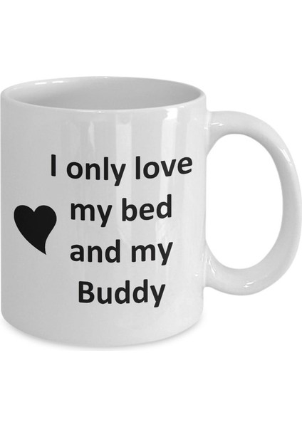 Buddy Lover Kupa - Kedi Köpek Kuş Evcil Hayvan Adı - Love My Buddy Adı Kahve -Ingilizce