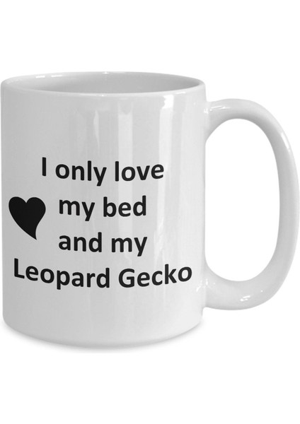 Leopar Gecko Lover Kupa - Sürüngen Evcil Hayvan - Love My Leopard Gecko Kahve Ingilizce Kupa