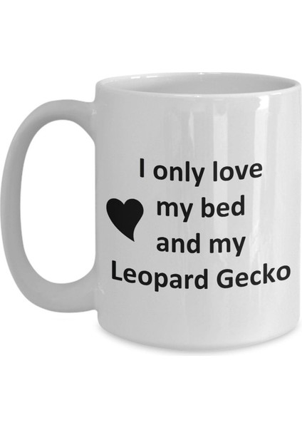 Leopar Gecko Lover Kupa - Sürüngen Evcil Hayvan - Love My Leopard Gecko Kahve Ingilizce Kupa modelleri