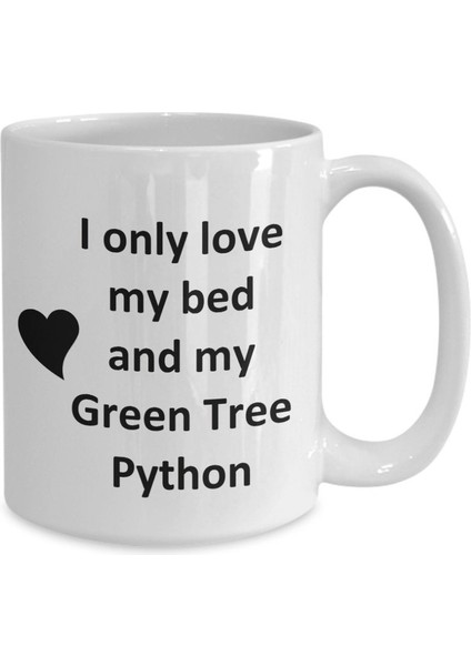 Green Tree Python Lover Kupa - Yılan - Sürüngen Evcil Hayvan - Love My Green Tree Ingilizce Kupa