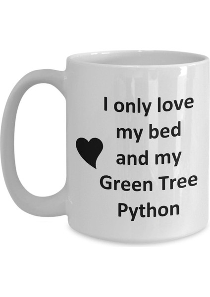 Green Tree Python Lover Kupa - Yılan - Sürüngen Evcil Hayvan - Love My Green Tree Ingilizce Kupa