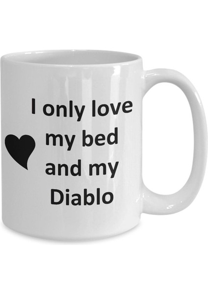 Diablo Lover Kupa - Kedi Köpek Kuş Evcil Hayvan Adı - Love My Diablo Adı - Ingilizce Kupa