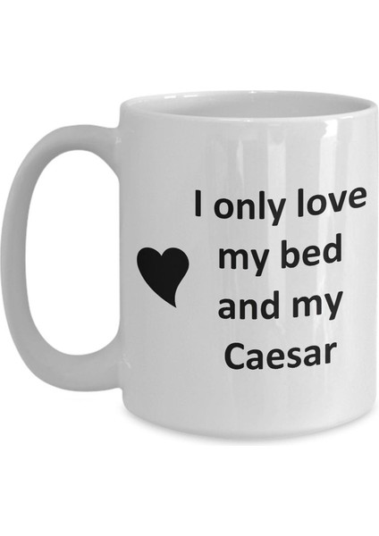 Caesar Lover Kupa - Kedi Köpek Kuş Evcil Hayvan Adı - Love My Caesar Adı Kahve - Ingilizce Kupa