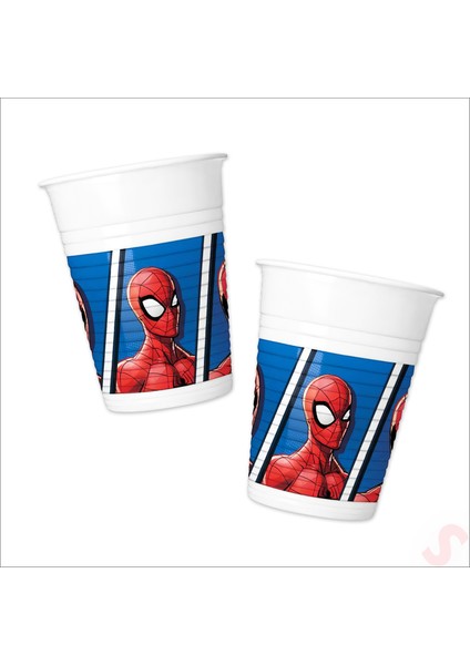 Spiderman Crime Fighter Plastik Bardak - 8 Adet