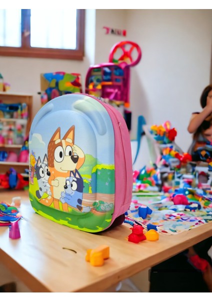 Blueey Biingo One 3D Kabartmalı Anaokulu Kreş ve Günlük Kullanım Çantası Sırt Çantası 2 6 Yaş